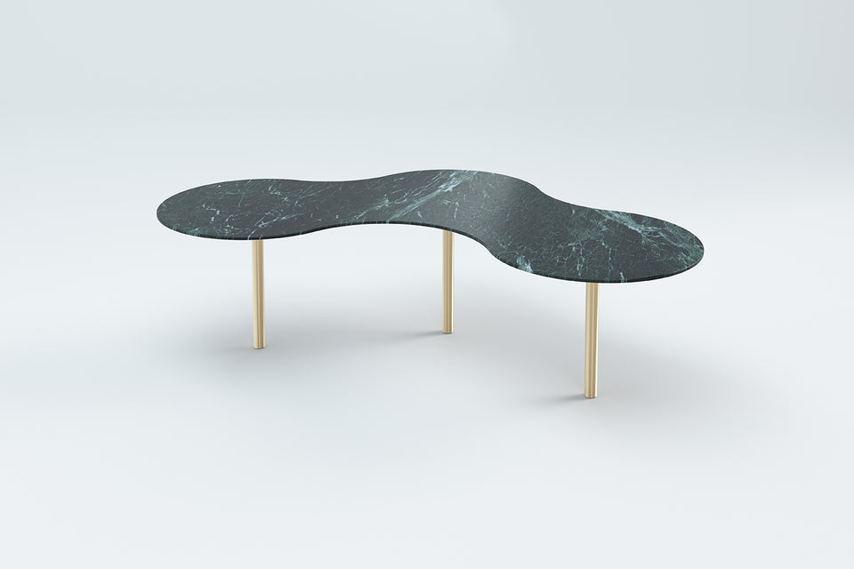 CAMO marble with brass legs
