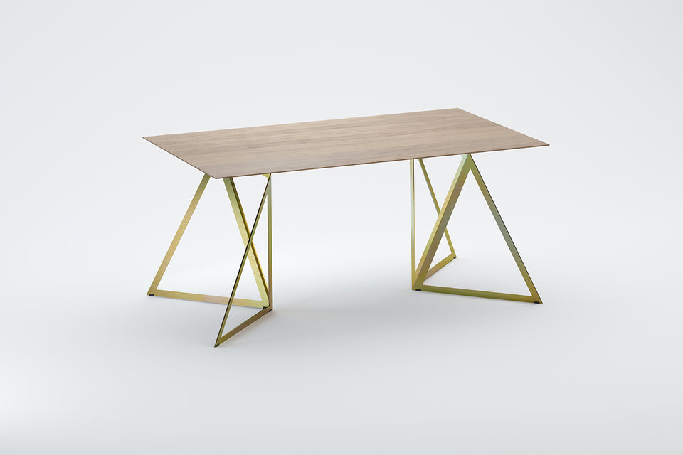 STEEL STAND TABLE natural oak