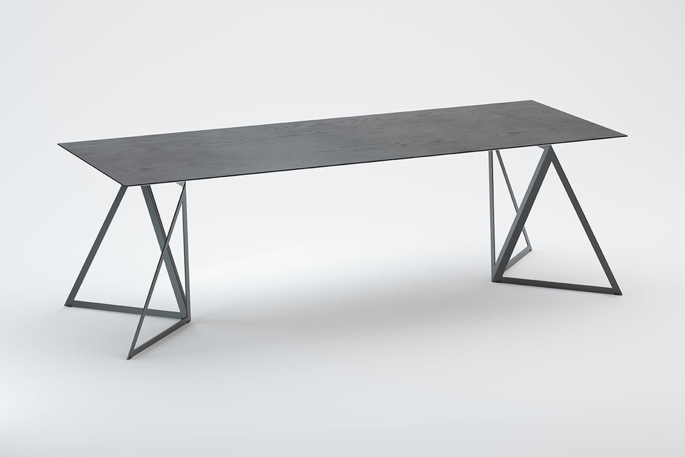 STEEL STAND TABLE black ash