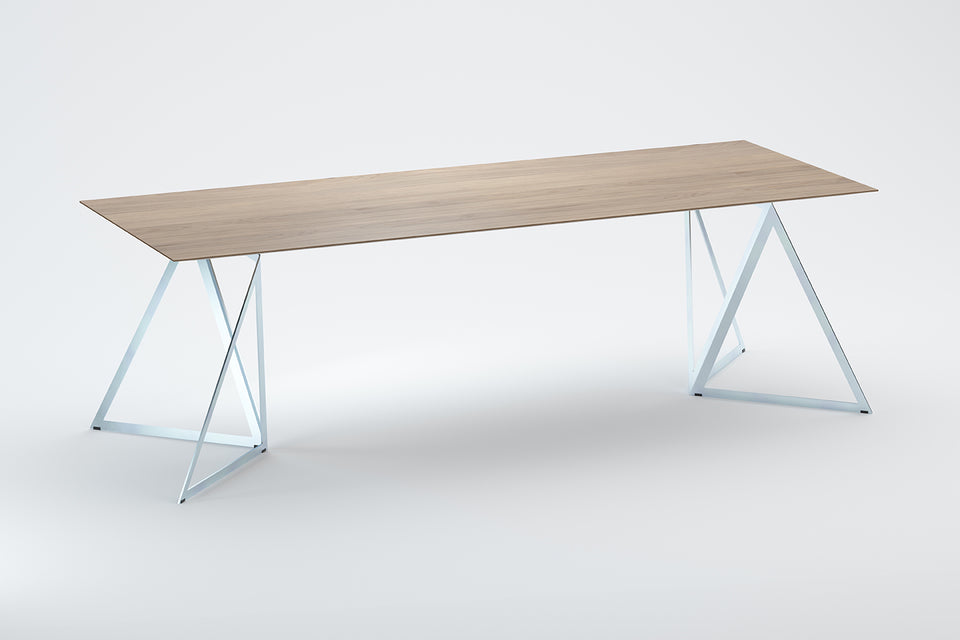 STEEL STAND TABLE natural oak